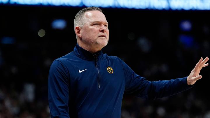 Mar 12, 2025; Denver, Colorado, USA; Denver Nuggets head coach Michael Malone during the second quarter against the Minnesota Timberwolves at Ball Arena. Mandatory Credit: Ron Chenoy-Imagn Images Mar 12, 2025; Denver, Colorado, USA; Denver Nuggets head coach Michael Malone during the second quarter against the Minnesota Timberwolves at Ball Arena. Mandatory Credit: Ron Chenoy-Imagn Images