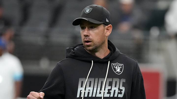 Aug 13, 2026; Paradise, Nevada, USA; Las Vegas Raiders head coach Klint Kubiak reacts during the game against the Arizona Cardinals at Allegiant Stadium. Mandatory Credit: Kirby Lee-Imagn Images Aug 13, 2026; Paradise, Nevada, USA; Las Vegas Raiders head coach Klint Kubiak reacts during the game against the Arizona Cardinals at Allegiant Stadium. Mandatory Credit: Kirby Lee-Imagn Images