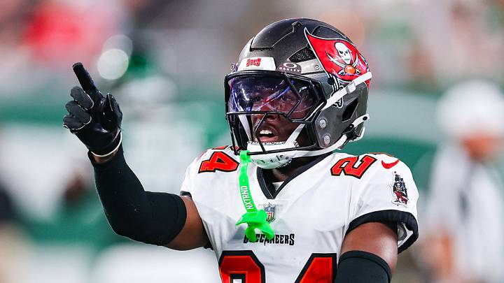 Aug 14, 2026; East Rutherford, New Jersey, USA; Tampa Bay Buccaneers cornerback Ayden Garnes (24) Aug 14, 2026; East Rutherford, New Jersey, USA; Tampa Bay Buccaneers cornerback Ayden Garnes (24)