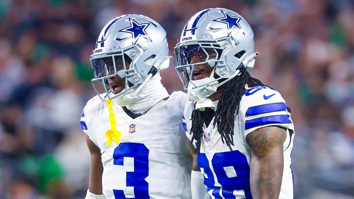 Dallas Cowboys wide receiver George Pickens (3) and Dallas Cowboys wide receiver CeeDee Lamb (88) 
