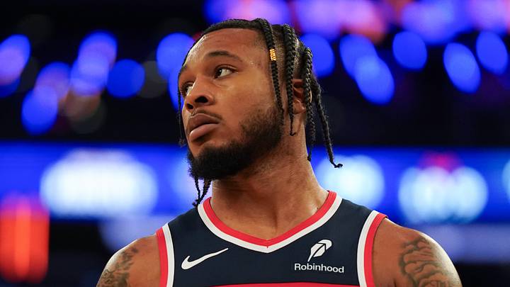Nov 3, 2025; New York, New York, USA; Washington forward Cam Whitmore (1) looks on during the second half against the New York Knicks at Madison Square Garden. Mandatory Credit: Lucas Boland-Imagn Images Nov 3, 2025; New York, New York, USA; Washington forward Cam Whitmore (1) looks on during the second half against the New York Knicks at Madison Square Garden. Mandatory Credit: Lucas Boland-Imagn Images