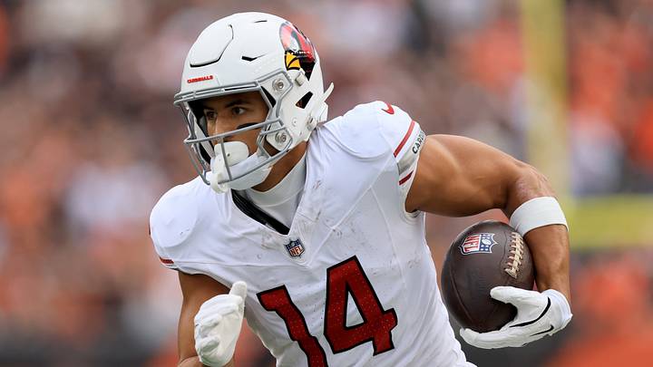 Dec 28, 2025; Cincinnati, Ohio, USA; Arizona Cardinals wide receiver Michael Wilson (14) runs during the first half against the Cincinnati Bengals at Paycor Stadium. Mandatory Credit: Katie Stratman-Imagn Images Dec 28, 2025; Cincinnati, Ohio, USA; Arizona Cardinals wide receiver Michael Wilson (14) runs during the first half against the Cincinnati Bengals at Paycor Stadium. Mandatory Credit: Katie Stratman-Imagn Images