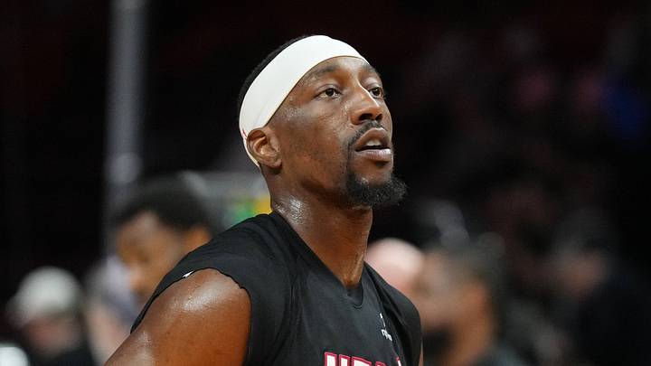 Apr 12, 2026; Miami, Florida, USA; Miami Heat center Bam Adebayo (13) warms-up before a game against the Atlanta Hawks at Kaseya Center. Mandatory Credit: Jim Rassol-Imagn Images Apr 12, 2026; Miami, Florida, USA; Miami Heat center Bam Adebayo (13) warms-up before a game against the Atlanta Hawks at Kaseya Center. Mandatory Credit: Jim Rassol-Imagn Images