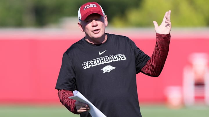 Arkansas Razorbacks offensive coordinator Bobby Petrino