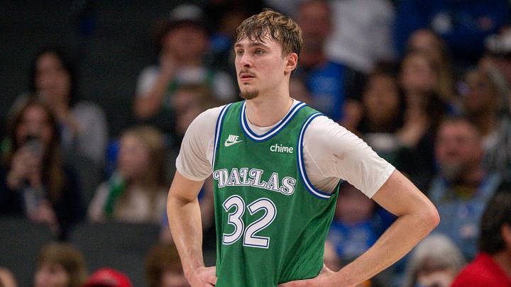 Apr 3, 2026; Dallas, Texas, USA; Dallas Mavericks forward Cooper Flagg (32) looks on during the game between the Mavericks and the Magic at American Airlines Center. Mandatory Credit: Jerome Miron-Imagn Images Apr 3, 2026; Dallas, Texas, USA; Dallas Mavericks forward Cooper Flagg (32) looks on during the game between the Mavericks and the Magic at American Airlines Center. Mandatory Credit: Jerome Miron-Imagn Images