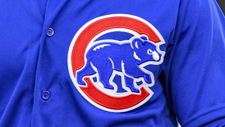 Chicago Cubs logo on jersey