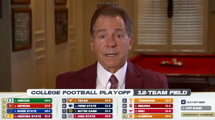 Saban coached at Alabama for 17 seasons.
