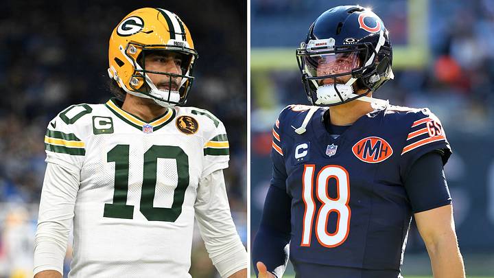 Packers quarterback Jordan Love (L) and Bears quarterback Caleb Williams (R) Packers quarterback Jordan Love (L) and Bears quarterback Caleb Williams (R)