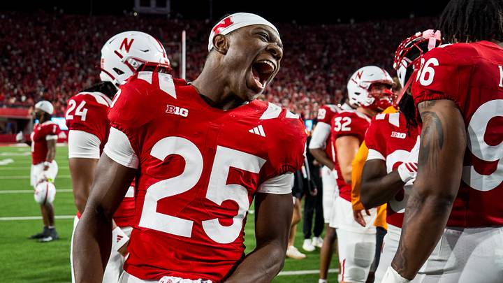 Jamal Rule celebrates after the Huskers' win over Bowling Green. Jamal Rule celebrates after the Huskers' win over Bowling Green.
