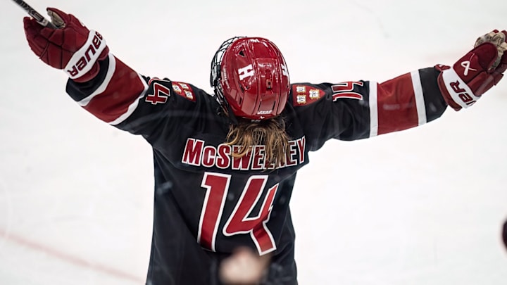 The Harvard women's hockey team successfully climbed itself out of the ECAC cellar, where it finished in 2024-25.