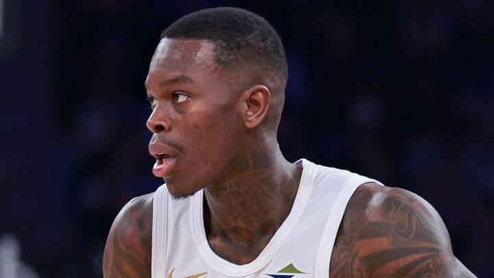 May 21, 2026; New York, New York, USA; Cleveland Cavaliers guard Dennis Schroder (8) dribbles against the New York Knicks during the second quarter of the eastern conference finals of the 2026 NBA playoffs at Madison Square Garden. Mandatory Credit: Vincent Carchietta-Imagn Images
