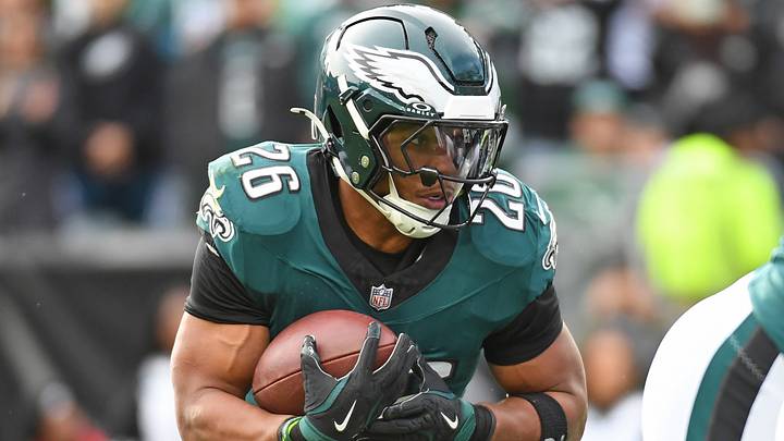 Philadelphia Eagles running back Saquon Barkley (26) against the Carolina Panthers at Lincoln Financial Field. Philadelphia Eagles running back Saquon Barkley (26) against the Carolina Panthers at Lincoln Financial Field.