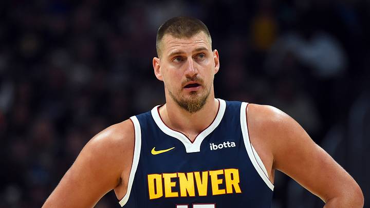 Oct 25, 2025; Denver, Colorado, USA; Denver Nuggets center Nikola Jokic (15) during the first half against the Phoenix Suns at Ball Arena. Mandatory Credit: Christopher Hanewinckel-Imagn Images Oct 25, 2025; Denver, Colorado, USA; Denver Nuggets center Nikola Jokic (15) during the first half against the Phoenix Suns at Ball Arena. Mandatory Credit: Christopher Hanewinckel-Imagn Images