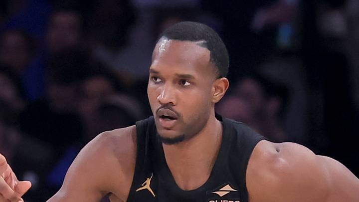 May 19, 2026; New York, New York, USA; Cleveland Cavaliers center Evan Mobley (4) reacts after his three point shot against the New York Knicks during the third quarter of game one of the eastern conference finals during the 2026 NBA playoffs at Madison Square Garden. Mandatory Credit: Brad Penner-Imagn Images