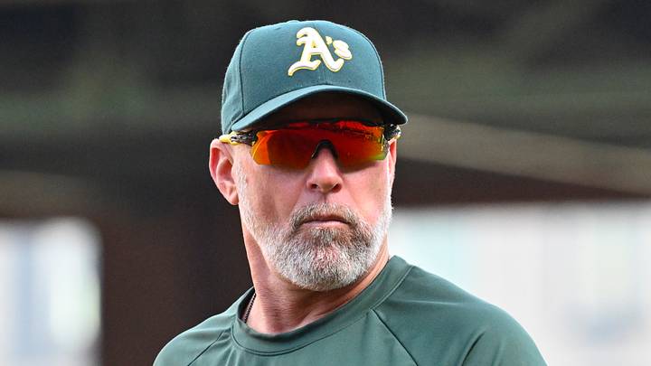 Aug 7, 2026; Boston, Massachusetts, USA; Athletics manager Mark Kotsay (7) looks on before a game against the Boston Red Sox at Fenway Park. Mandatory Credit: Eric Canha-Imagn Images Aug 7, 2026; Boston, Massachusetts, USA; Athletics manager Mark Kotsay (7) looks on before a game against the Boston Red Sox at Fenway Park. Mandatory Credit: Eric Canha-Imagn Images