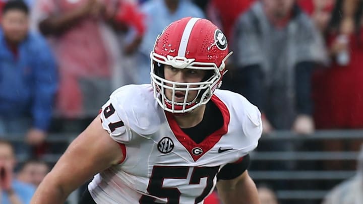 Georgia Bulldogs offensive lineman Monroe Freeling Georgia Bulldogs offensive lineman Monroe Freeling