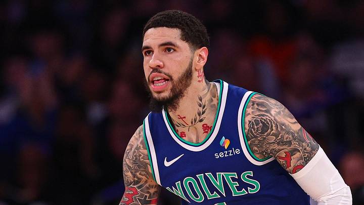 Oct 12, 2026; New York, New York, USA;  Minnesota Timberwolves point guard LaMelo Ball (1) dribbles up court during the first quarter against the New York Knicks at Madison Square Garden.  Mandatory Credit: Vincent Carchietta-Imagn Images