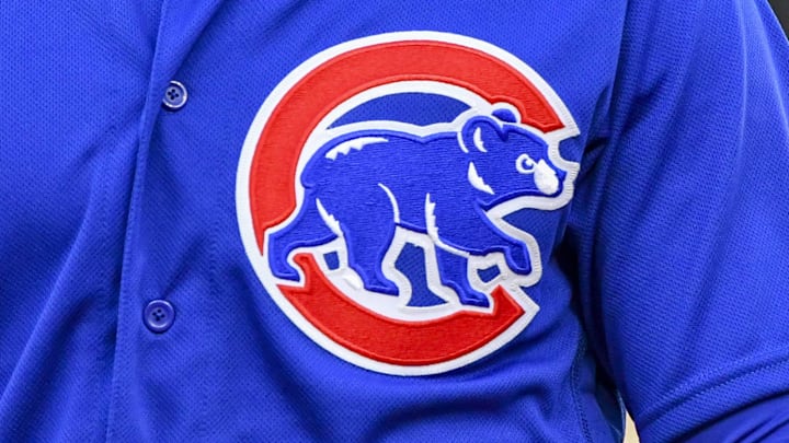 Chicago Cubs logo on jersey