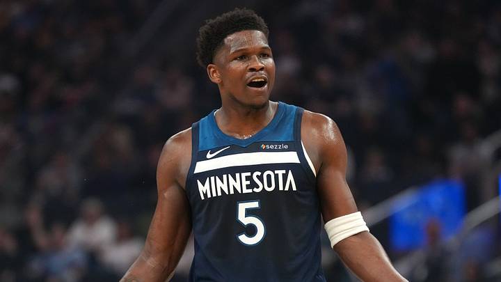 Mar 13, 2026; San Francisco, California, USA; Minnesota Timberwolves guard Anthony Edwards (5) reacts after being fouled against the Golden State Warriors in the first quarter at the Chase Center. Mandatory Credit: Cary Edmondson-Imagn Images Mar 13, 2026; San Francisco, California, USA; Minnesota Timberwolves guard Anthony Edwards (5) reacts after being fouled against the Golden State Warriors in the first quarter at the Chase Center. Mandatory Credit: Cary Edmondson-Imagn Images