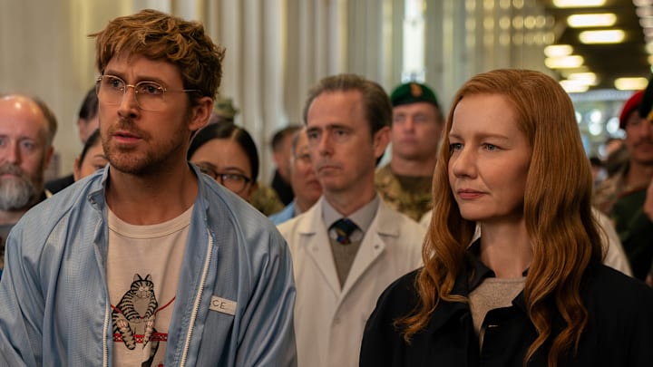 Ryan Gosling stars as Ryland Grace and Sandra Hüller as Eva Stratt in PROJECT HAIL MARY, from Amazon MGM Studios. Ryan Gosling stars as Ryland Grace and Sandra Hüller as Eva Stratt in PROJECT HAIL MARY, from Amazon MGM Studios.