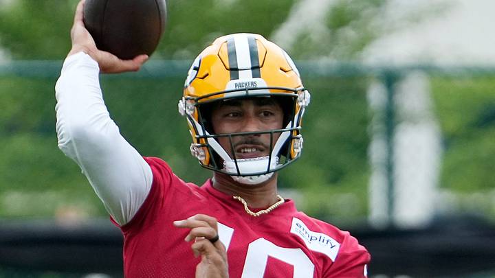 Green Bay Packers quarterback Jordan Love (10) throws the ball during training camp last year. Green Bay Packers quarterback Jordan Love (10) throws the ball during training camp last year.