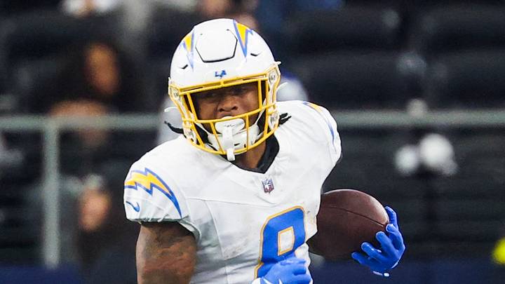 Los Angeles Chargers running back Omarion Hampton Los Angeles Chargers running back Omarion Hampton