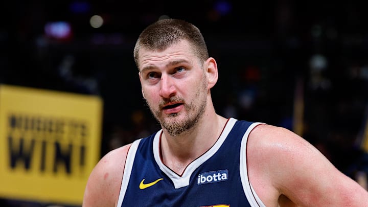 Apr 6, 2026; Denver, Colorado, USA; Denver Nuggets center Nikola Jokic (15) after the game against the Portland Trail Blazers at Ball Arena. Mandatory Credit: Isaiah J. Downing-Imagn Images Apr 6, 2026; Denver, Colorado, USA; Denver Nuggets center Nikola Jokic (15) after the game against the Portland Trail Blazers at Ball Arena. Mandatory Credit: Isaiah J. Downing-Imagn Images