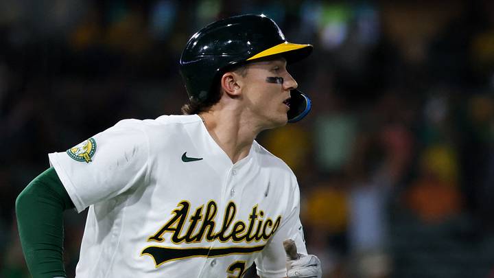 Sep 24, 2026; West Sacramento, California, USA; Athletics third baseman Zack Gelof (20) hits a one run home run during the third inning against the Houston Astros at Sutter Health Park. Mandatory Credit: Sergio Estrada-Imagn Images Sep 24, 2026; West Sacramento, California, USA; Athletics third baseman Zack Gelof (20) hits a one run home run during the third inning against the Houston Astros at Sutter Health Park. Mandatory Credit: Sergio Estrada-Imagn Images