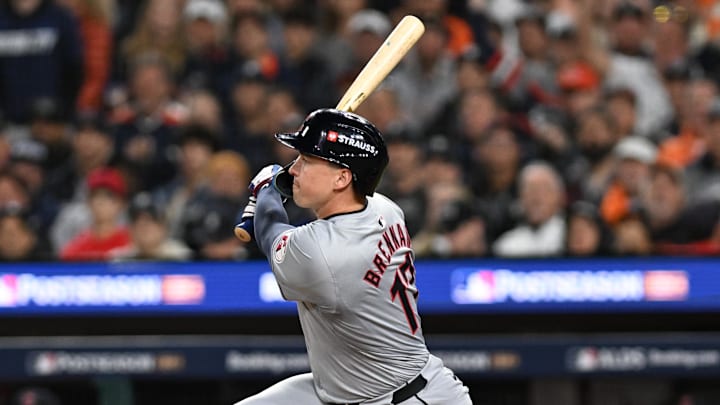 Cleveland Guardians outfielder Will Brennan. Cleveland Guardians outfielder Will Brennan.