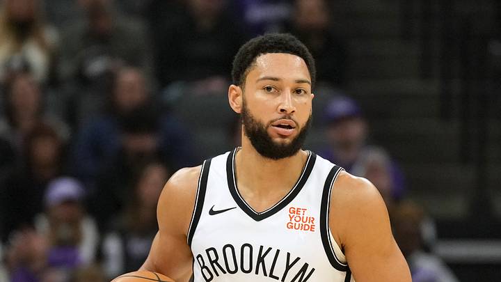 Nov 24, 2024; Sacramento, California, USA; Brooklyn Nets guard Ben Simmons (10) dribbles against the Sacramento Kings during the first quarter at Golden 1 Center. Mandatory Credit: Darren Yamashita-Imagn Images Nov 24, 2024; Sacramento, California, USA; Brooklyn Nets guard Ben Simmons (10) dribbles against the Sacramento Kings during the first quarter at Golden 1 Center. Mandatory Credit: Darren Yamashita-Imagn Images