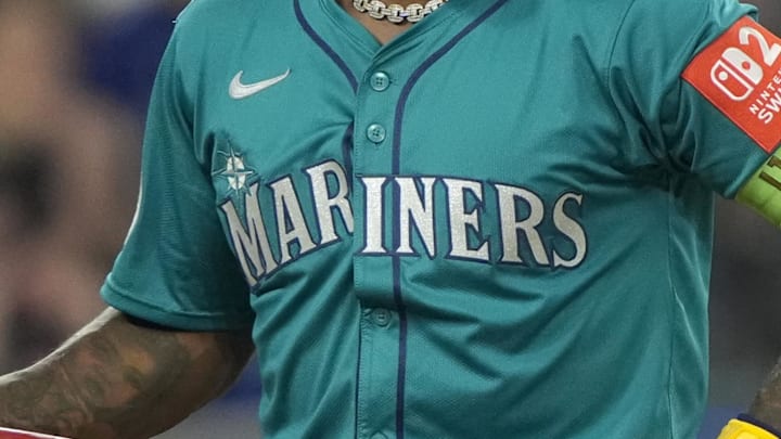 Oct 19, 2025; Toronto, Ontario, CAN; Seattle Mariners left fielder Randy Arozarena (56) reacts after striking out against the Toronto Blue Jays in the second inning during game six of the ALCS round for the 2025 MLB playoffs at Rogers Centre. Mandatory Credit: John E. Sokolowski-Imagn Images Oct 19, 2025; Toronto, Ontario, CAN; Seattle Mariners left fielder Randy Arozarena (56) reacts after striking out against the Toronto Blue Jays in the second inning during game six of the ALCS round for the 2025 MLB playoffs at Rogers Centre. Mandatory Credit: John E. Sokolowski-Imagn Images