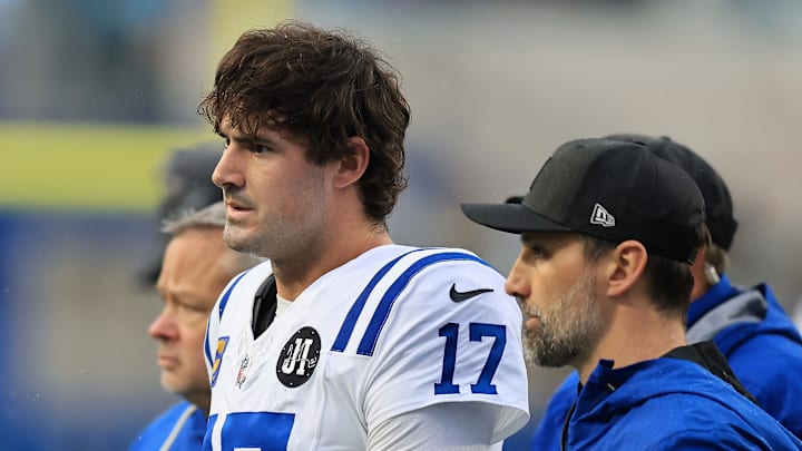 Indianapolis Colts quarterback Daniel Jones (17) Indianapolis Colts quarterback Daniel Jones (17)