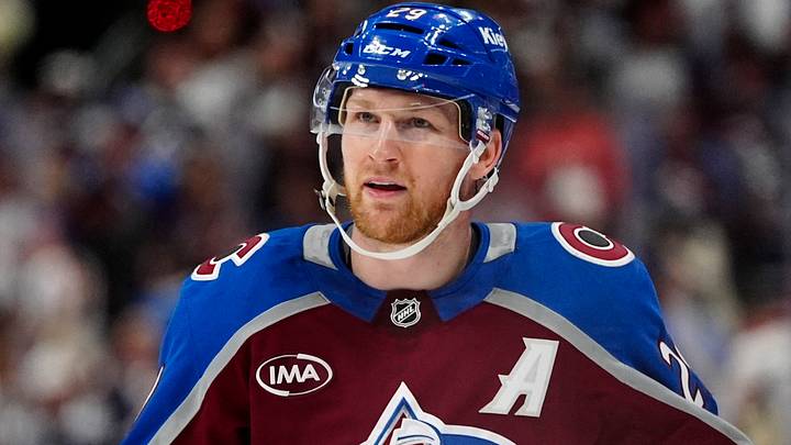 May 5, 2026; Denver, Colorado, USA; Colorado Avalanche center Nathan MacKinnon (29) reacts after scoring a goal during the third period against the Minnesota Wild in game two of the second round of the 2026 Stanley Cup Playoffs at Ball Arena. Mandatory Credit: Ron Chenoy-Imagn Images May 5, 2026; Denver, Colorado, USA; Colorado Avalanche center Nathan MacKinnon (29) reacts after scoring a goal during the third period against the Minnesota Wild in game two of the second round of the 2026 Stanley Cup Playoffs at Ball Arena. Mandatory Credit: Ron Chenoy-Imagn Images