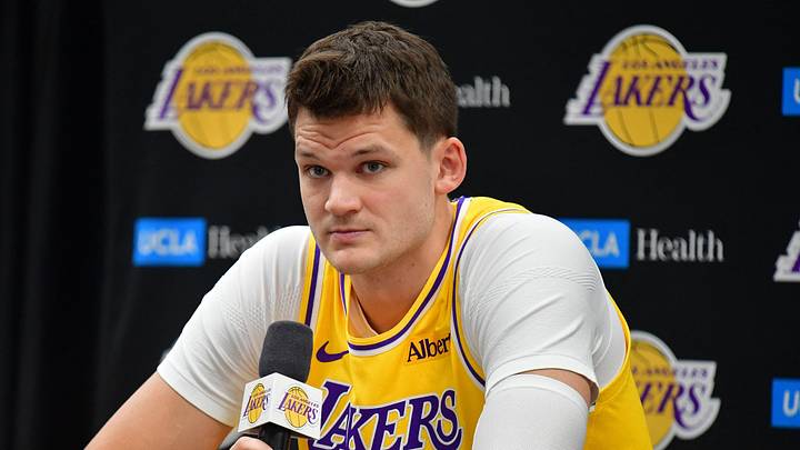 Los Angeles Lakers trade acquisition Walker Kessler during media day at UCLA Health Training Center on Sept. 28, 2026. Los Angeles Lakers trade acquisition Walker Kessler during media day at UCLA Health Training Center on Sept. 28, 2026.