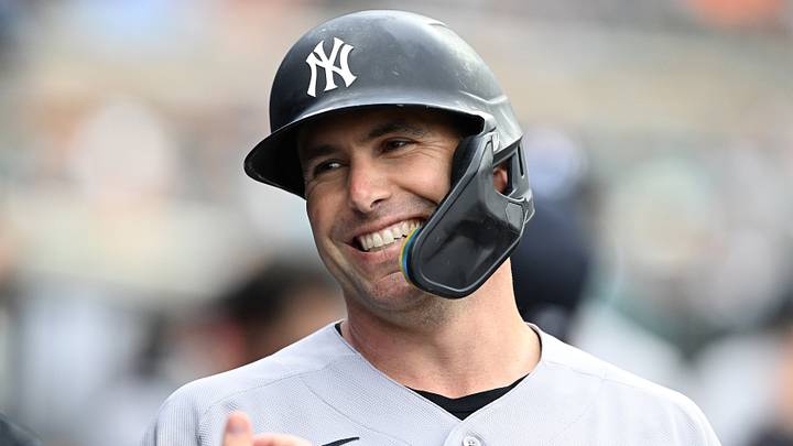 New York Yankees first baseman Paul Goldschmidt (48) celebrates New York Yankees first baseman Paul Goldschmidt (48) celebrates