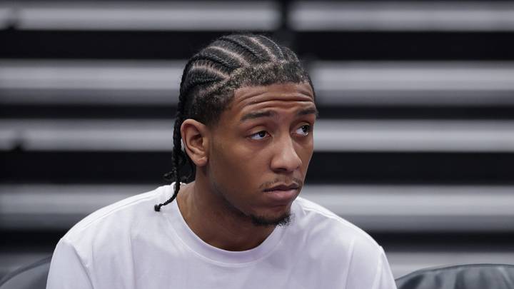 Salt Lake City, Utah, USA; Utah Jazz guard Kennedy Chandler (0) before the game against the Denver Nuggets at Delta Center on Apr 1, 2026. Salt Lake City, Utah, USA; Utah Jazz guard Kennedy Chandler (0) before the game against the Denver Nuggets at Delta Center on Apr 1, 2026.