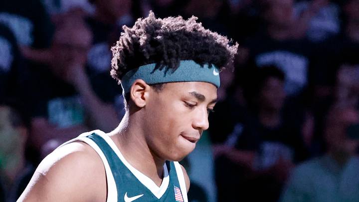 Michigan State's Jeremy Fears Jr. jogs out to the court after being introduced as a starter against Northwestern at the Breslin Center on Thursday, Jan. 8, 2026. Michigan State's Jeremy Fears Jr. jogs out to the court after being introduced as a starter against Northwestern at the Breslin Center on Thursday, Jan. 8, 2026.