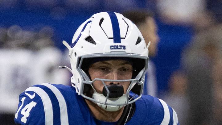 Indianapolis Colts wide receiver Alec Pierce warms up before a game Indianapolis Colts wide receiver Alec Pierce warms up before a game