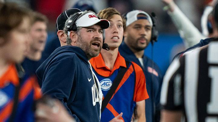 Ole Miss Head Coach Pete Golding reacts to a play during the CFP Fiesta Bowl against Miami at the State Farm Stadium, in Glendale, Ariz., on Thursday, Jan. 8, 2026. Ole Miss Head Coach Pete Golding reacts to a play during the CFP Fiesta Bowl against Miami at the State Farm Stadium, in Glendale, Ariz., on Thursday, Jan. 8, 2026.