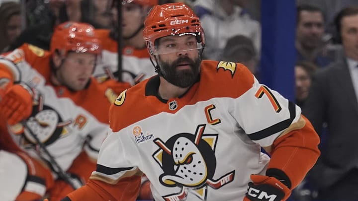 Mar 12, 2026; Toronto, Ontario, CAN; Anaheim Ducks defenseman Radko Gudas (7) skates against the Toronto Maple Leafs during the first period at Scotiabank Arena. Mandatory Credit: John E. Sokolowski-Imagn Images Mar 12, 2026; Toronto, Ontario, CAN; Anaheim Ducks defenseman Radko Gudas (7) skates against the Toronto Maple Leafs during the first period at Scotiabank Arena. Mandatory Credit: John E. Sokolowski-Imagn Images