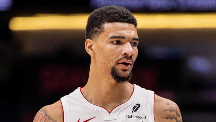 Miami Heat center Kel'el Ware (7) looks on (Mandatory Credit: Stephen Lew-Imagn Images) Miami Heat center Kel'el Ware (7) looks on (Mandatory Credit: Stephen Lew-Imagn Images)