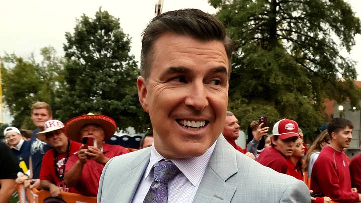 Reece Davis arrives at ESPN College GameDay ahead of the University of Oklahoma-Michigan College football game on Sep 6, 2025 in Norman.