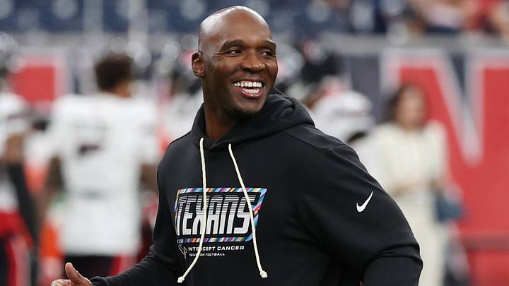 Houston Texans head coach DeMeco Ryans runs onto the field prior to a game against the Dallas Cowboys at Reliant Stadium. Houston Texans head coach DeMeco Ryans runs onto the field prior to a game against the Dallas Cowboys at Reliant Stadium.