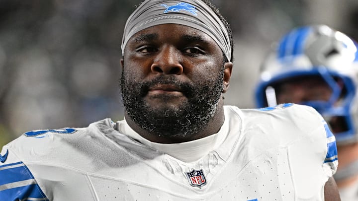 Nov 16, 2025; Philadelphia, Pennsylvania, USA; Detroit Lions defensive tackle DJ Reader (98) against the Philadelphia Eagles at Lincoln Financial Field. 