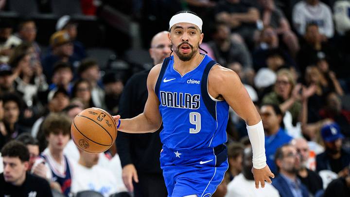 Apr 7, 2026; Inglewood, California, USA; Dallas Mavericks guard Ryan Nembhard (9) controls the ball during the second half against the Los Angeles Clippers at Intuit Dome. Mandatory Credit: William Liang-Imagn Images Apr 7, 2026; Inglewood, California, USA; Dallas Mavericks guard Ryan Nembhard (9) controls the ball during the second half against the Los Angeles Clippers at Intuit Dome. Mandatory Credit: William Liang-Imagn Images