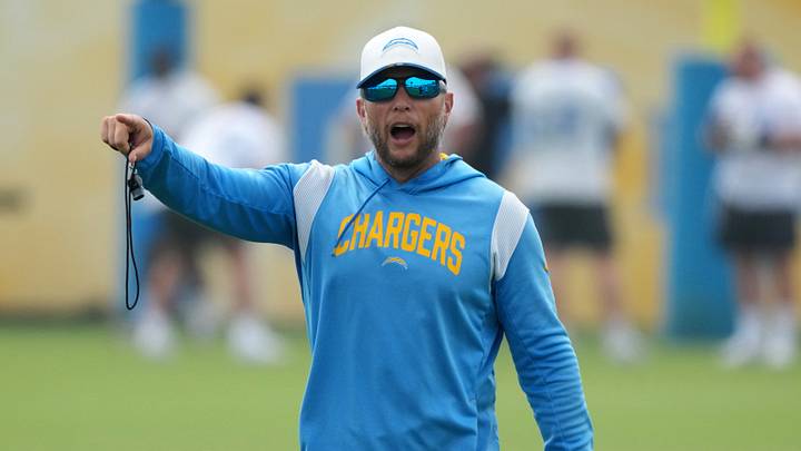 May 11, 2026; El Segundo, CA, USA; Los Angeles Chargers special teams coach Ryan Ficken during offseason workouts at The Bolt. Mandatory Credit: Kirby Lee-Imagn Images May 11, 2026; El Segundo, CA, USA; Los Angeles Chargers special teams coach Ryan Ficken during offseason workouts at The Bolt. Mandatory Credit: Kirby Lee-Imagn Images
