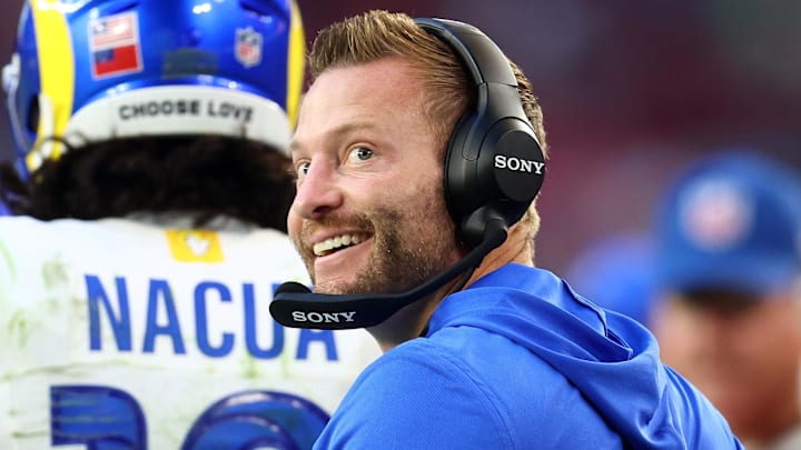 Los Angeles Rams head coach Sean McVay. Los Angeles Rams head coach Sean McVay.