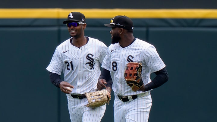 Luis Robert Jr, Michael Taylor - Milwaukee Brewers v Chicago White Sox