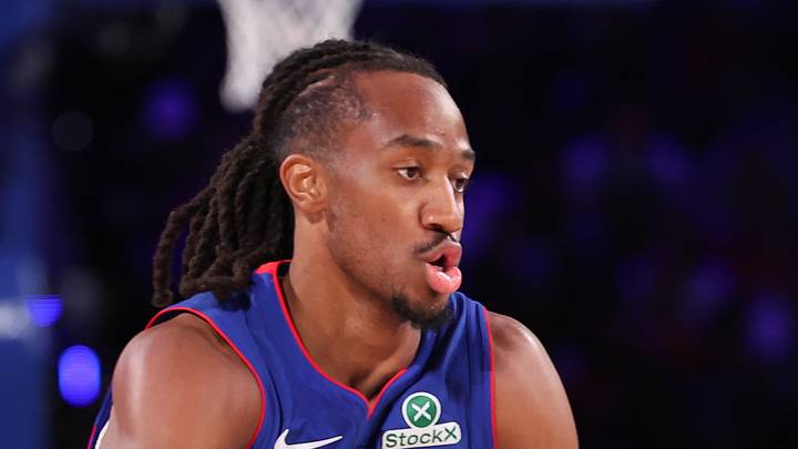 Oct 25, 2026; Philadelphia, Pennsylvania, USA; Detroit Pistons guard Daniss Jenkins (24) controls the ball against the Philadelphia 76ers during the first quarter at Xfinity Mobile Arena. Mandatory Credit: Bill Streicher-Imagn Images Oct 25, 2026; Philadelphia, Pennsylvania, USA; Detroit Pistons guard Daniss Jenkins (24) controls the ball against the Philadelphia 76ers during the first quarter at Xfinity Mobile Arena. Mandatory Credit: Bill Streicher-Imagn Images