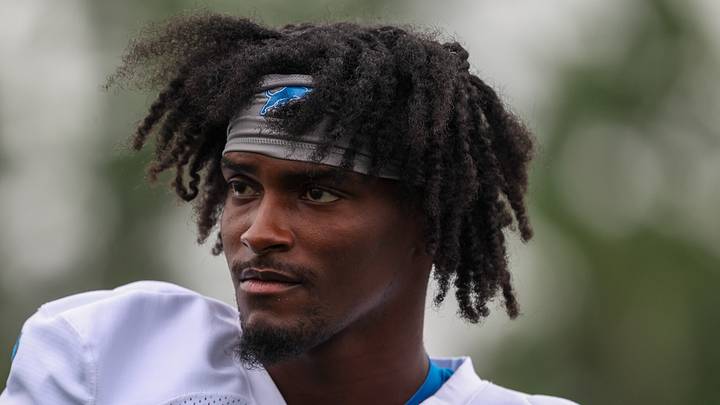 Detroit Lions cornerback Ennis Rakestraw Jr. (2) looks on during training camp practice at Allen Park Performance Center Detroit Lions cornerback Ennis Rakestraw Jr. (2) looks on during training camp practice at Allen Park Performance Center
